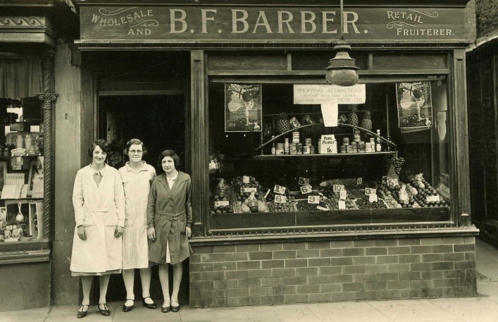 Bottom Shop 1920s - Miss Kirby, Mrs.Barber, Edna Angood | D Barber