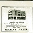 Advertisement for Cawdell's post WW2