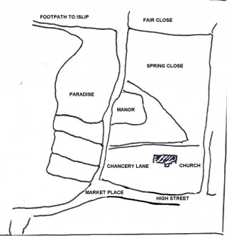 Map of the land names along Chancery Lane (Fair Lane)