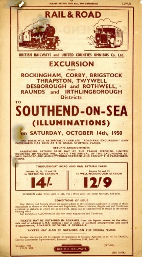 Further details of a railway Excursion to Southend on Sea | Eric Franklin
