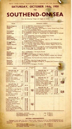 Railway Excursionfrom Thrapston to Southend on Sea | Donated by Eric Franklin