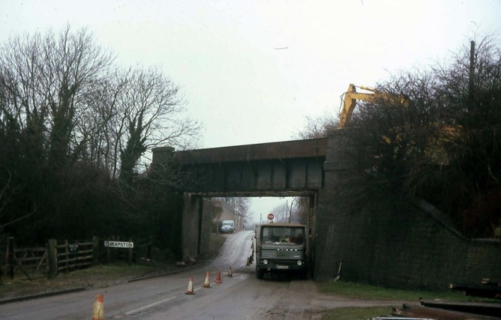 Midland Road Railway Bridge demolition c1974