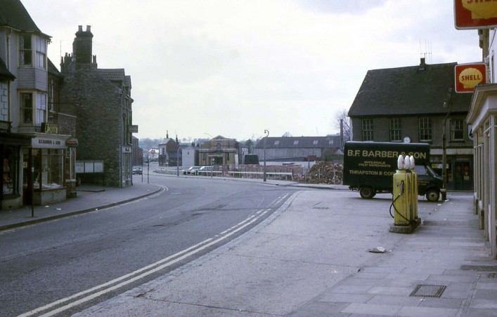 High Street looking towards the Plaza, late 1970s