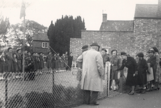 Dedicating Coronation Gardens 1953 Dedicating Coronation Gardens following work by Guides and Brownies