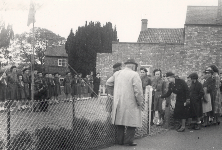 Dedicating Coronation Gardens following work by Guides and Brownies