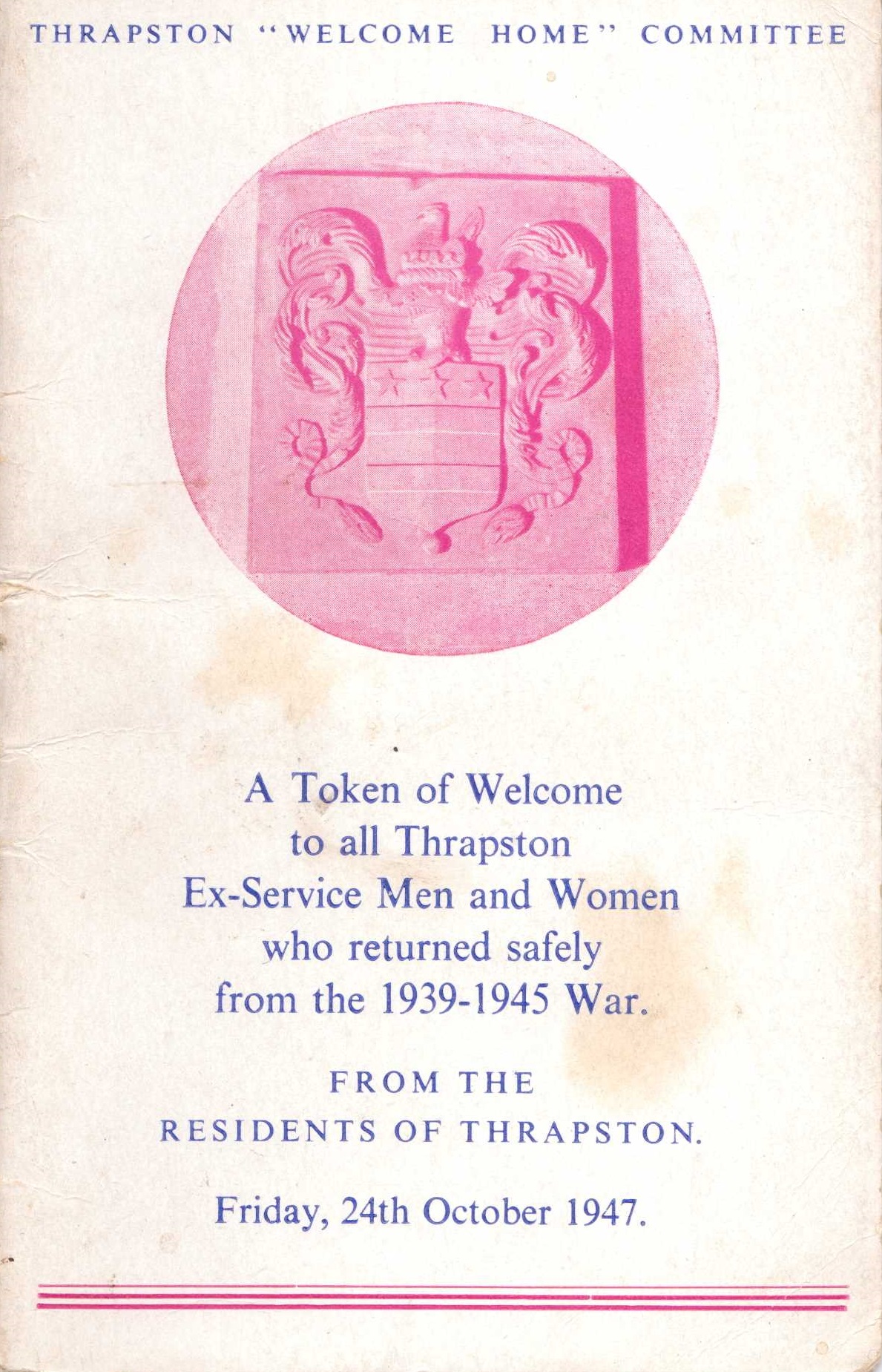 Welcome Home - 24 October 1947