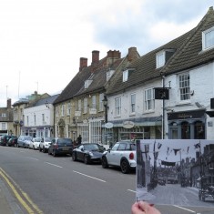 Looking along High Street comparing a c1902 photograph
