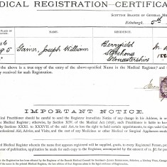 Medical Registration Certificate   5 August 1886