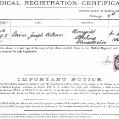 Medical Registration Cerificate Medical Registration Certificate 5 August 1886