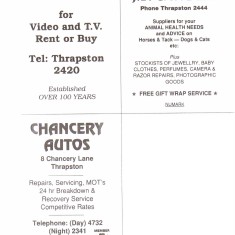 1990 Business Advertisements (Thrapston) 