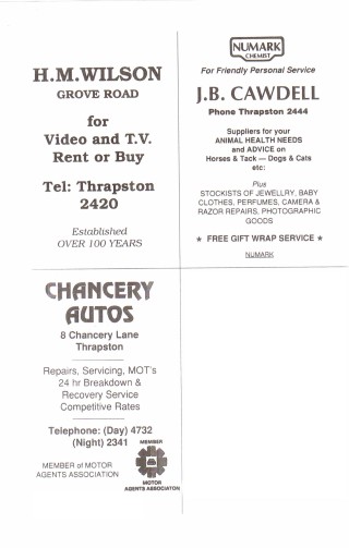 1990 Business Advertisements (Thrapston) 