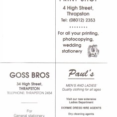 1990 Business Advertisements (Thrapston) 