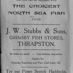 1938 Business Advertisements (Thrapston) - 3 1938 Business Advertisements (Thrapston) Grimsby Fish
