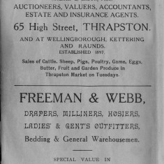 1938 Business Advertisements (Thrapston) - 4 1938 Business Advertisements Arthur Brown / Freeman & Webb