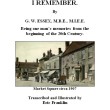 The Thrapston I Remember - George W Essex MBE MIEE