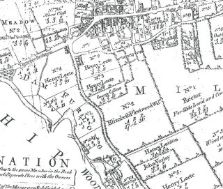 Enclosure map Thrapston 1782 enlarged lower Enclosure map Thrapston 1782 enlarged lower